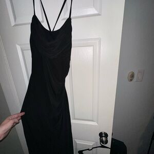 Morgan & Co. Black Backless Dress